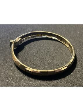925 Milor Italy Gold Plated Vermeil Panel Bracelet 18grams Size 7